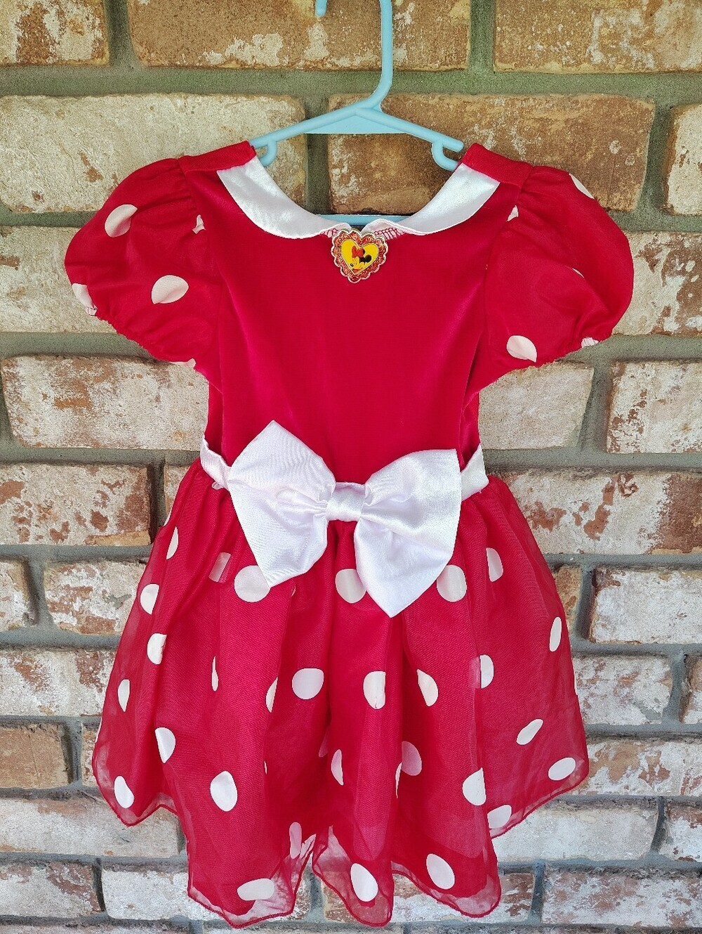 Disney Store Little Girl's Red Minnie Mouse Costume Dress Sz XXS 2-3 Halloween